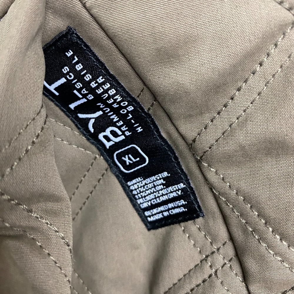 BYLT Premium Jacket Bomber Hi-Lo Reversible brown Gray Quilted Full Zip XL - Picture 5 of 15